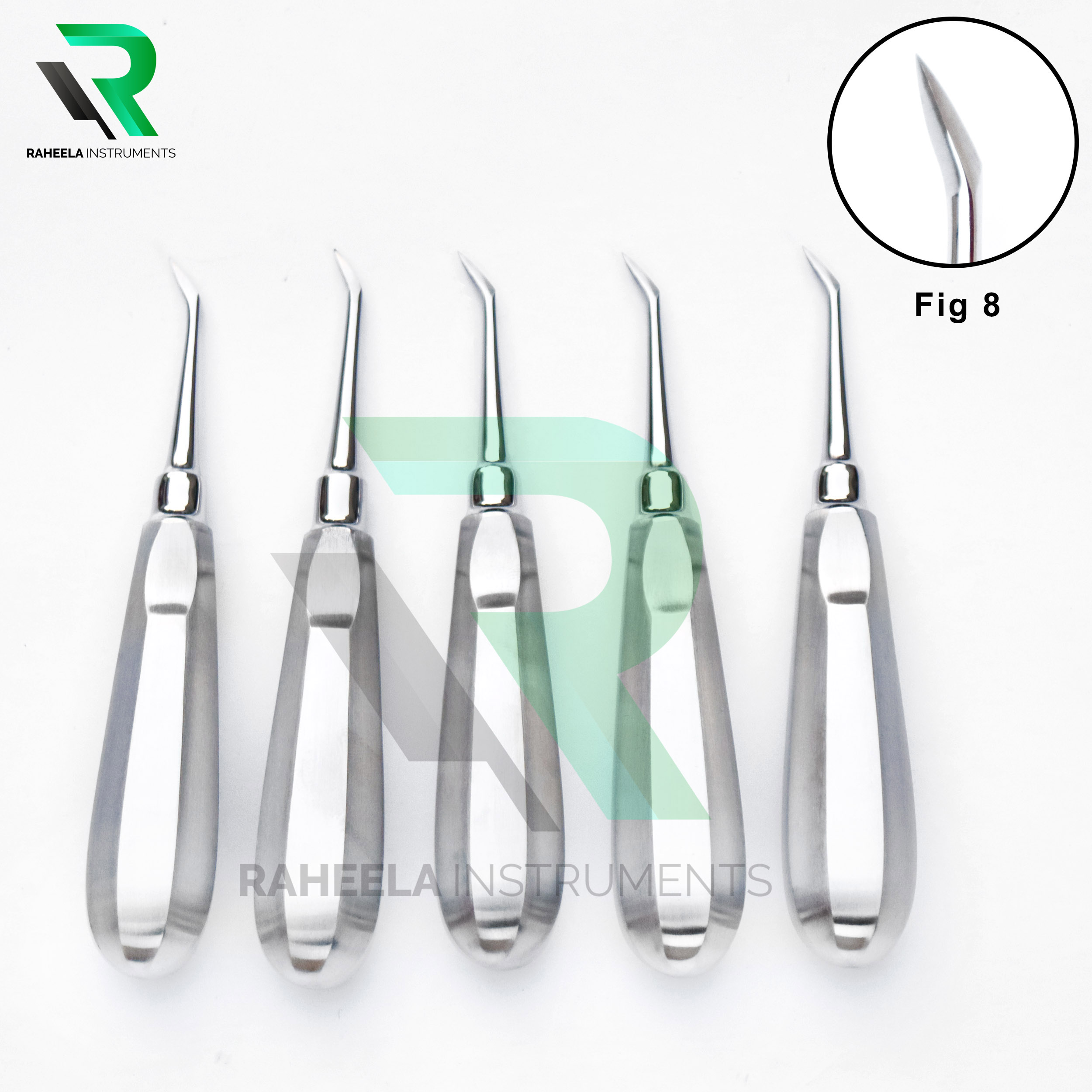 Crane Pick Root Elevator Fig 8 Dental Instruments set of 5 Pcs