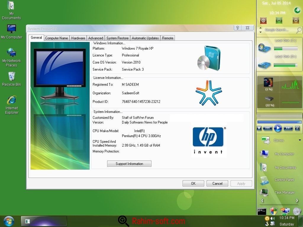 Windows xp seven royale sp3 2010 iso Free download