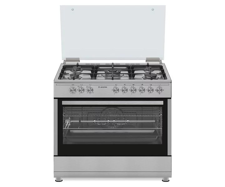 Ariston 90×60 cm 5 Burners Freestanding Gas Cooker With Convection Oven