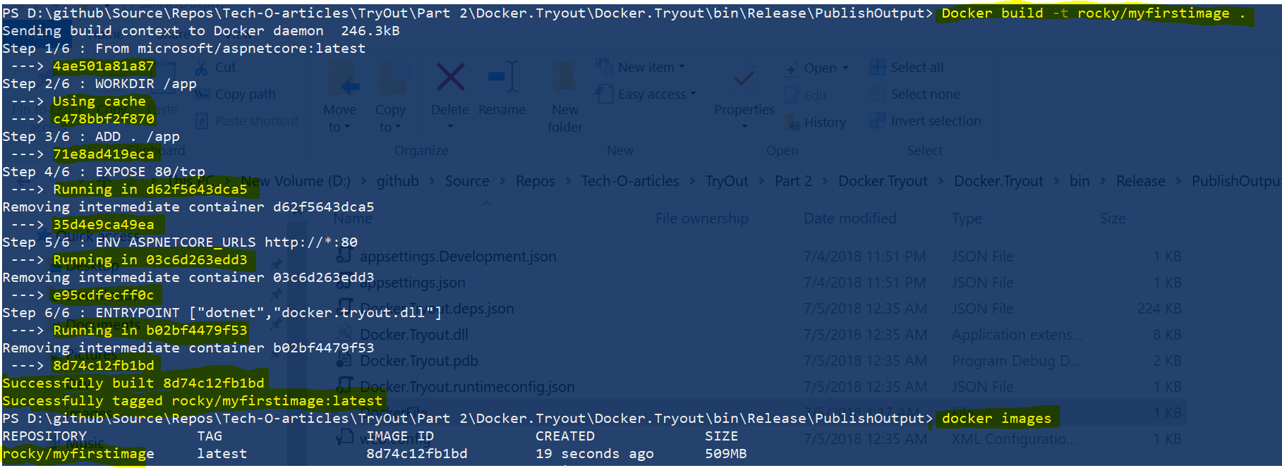Part2 Build and run the container TechOarticles