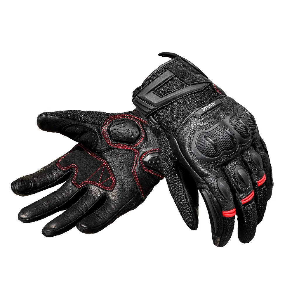 Raida AirWave Motorcycle Gloves Red Summer Gloves