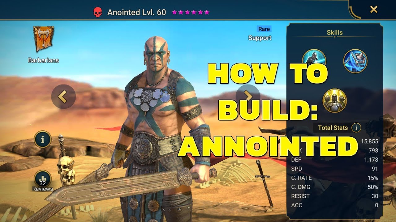 Raid Shadow Legends Anointed Build Artifacts & Masteries Guide