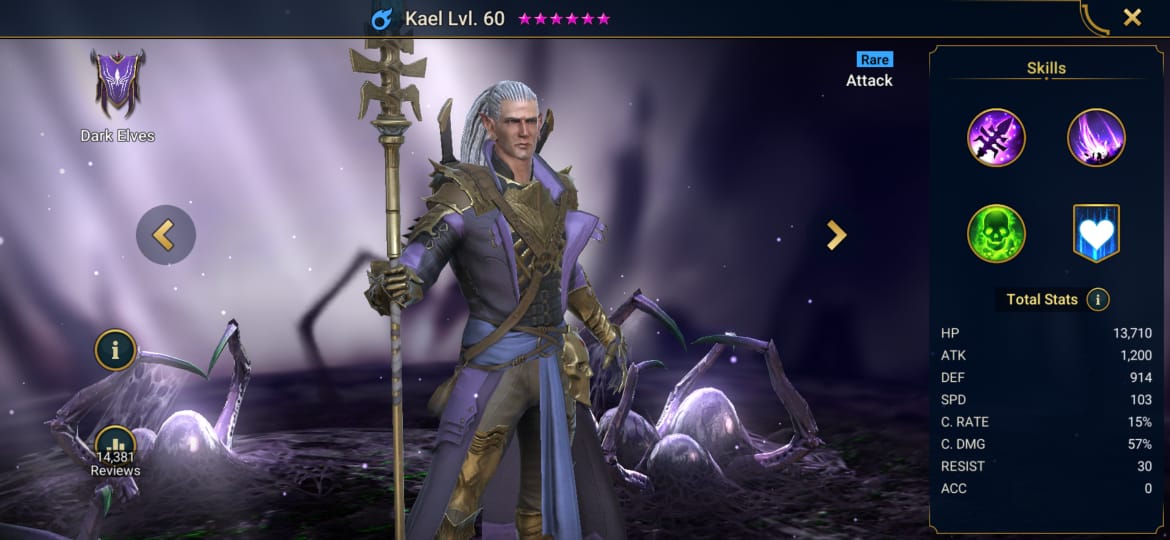 Raid Shadow Legends Kael Build Artifacts & Masteries Guide