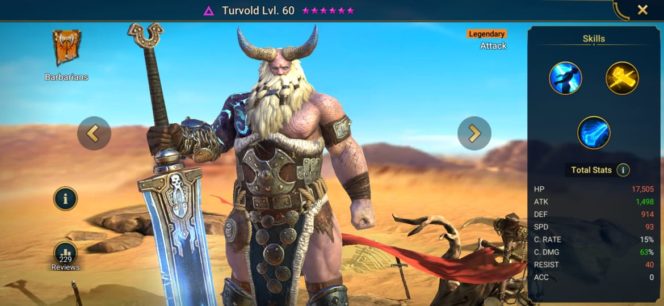 Raid Shadow Legends Turvold Build Artifacts & Masteries Guide