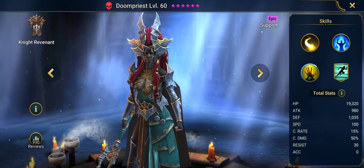 Raid Shadow Legends Doompriest Build Artifacts & Mastery Guide
