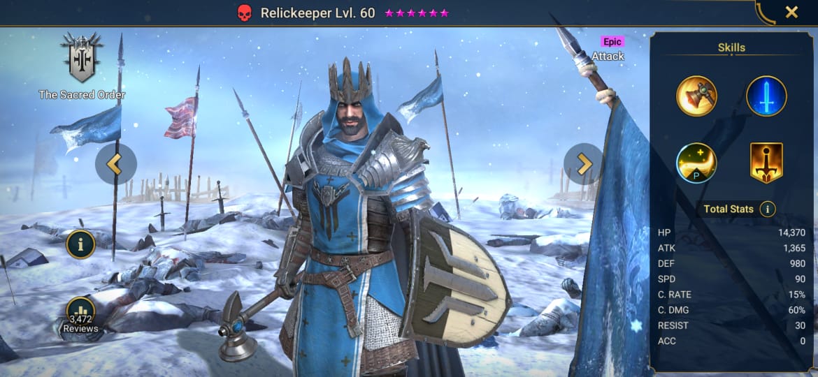 Raid Shadow Legends Relickeeper Build Artifacts & Masteries Guide