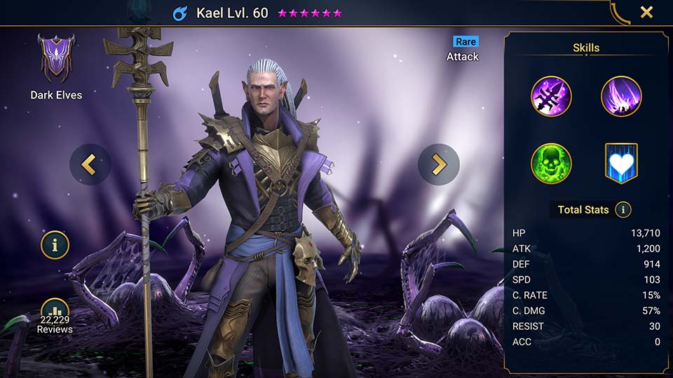 Kael RAID Shadow Legends Info Skills Equipment