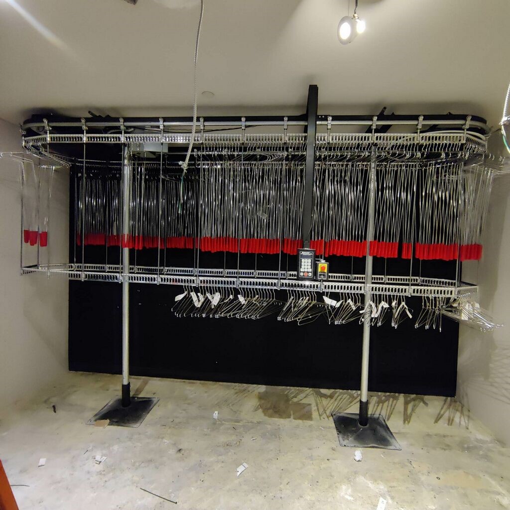 Railex System 742 two tier conveyor that shows our Railex extended