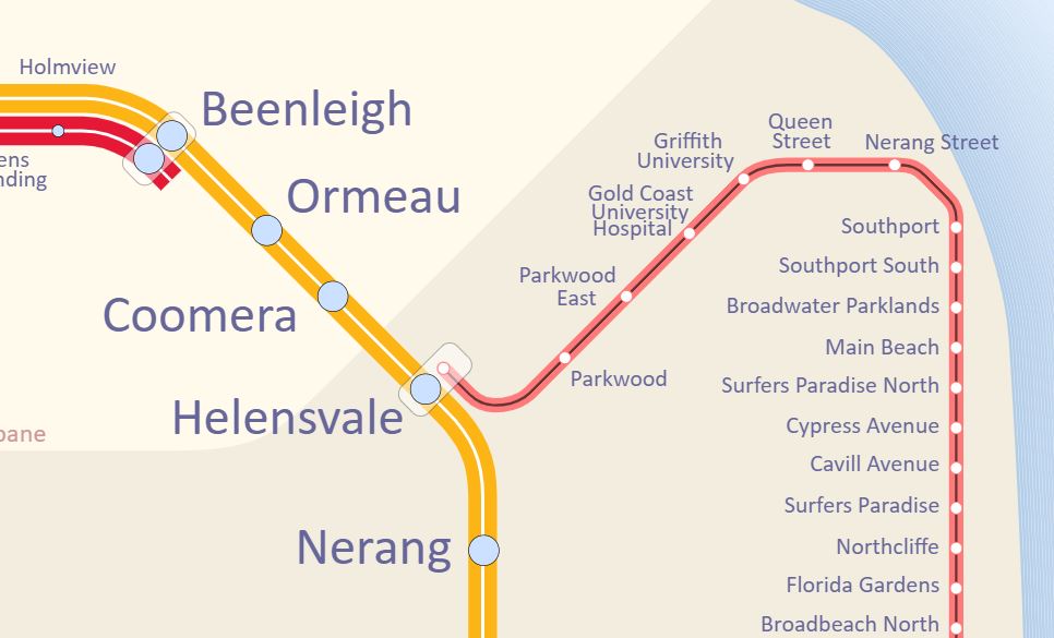 Brisbane Train Map