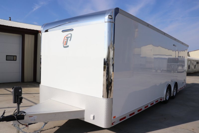 Rail Ryder Custom Enclosed Car Carrier Trailer Self Loading Track