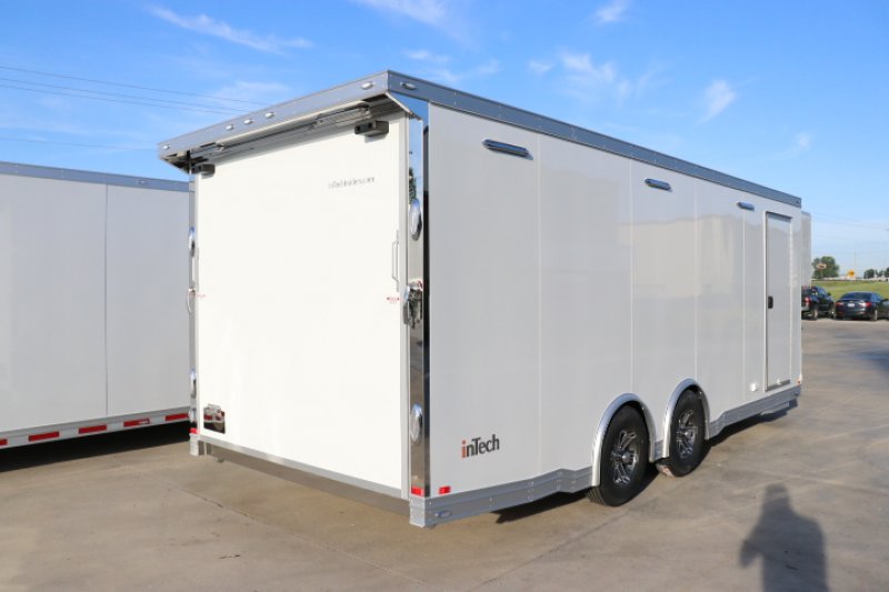 Rail Ryder Custom Enclosed Car Carrier Trailer Self Loading Track