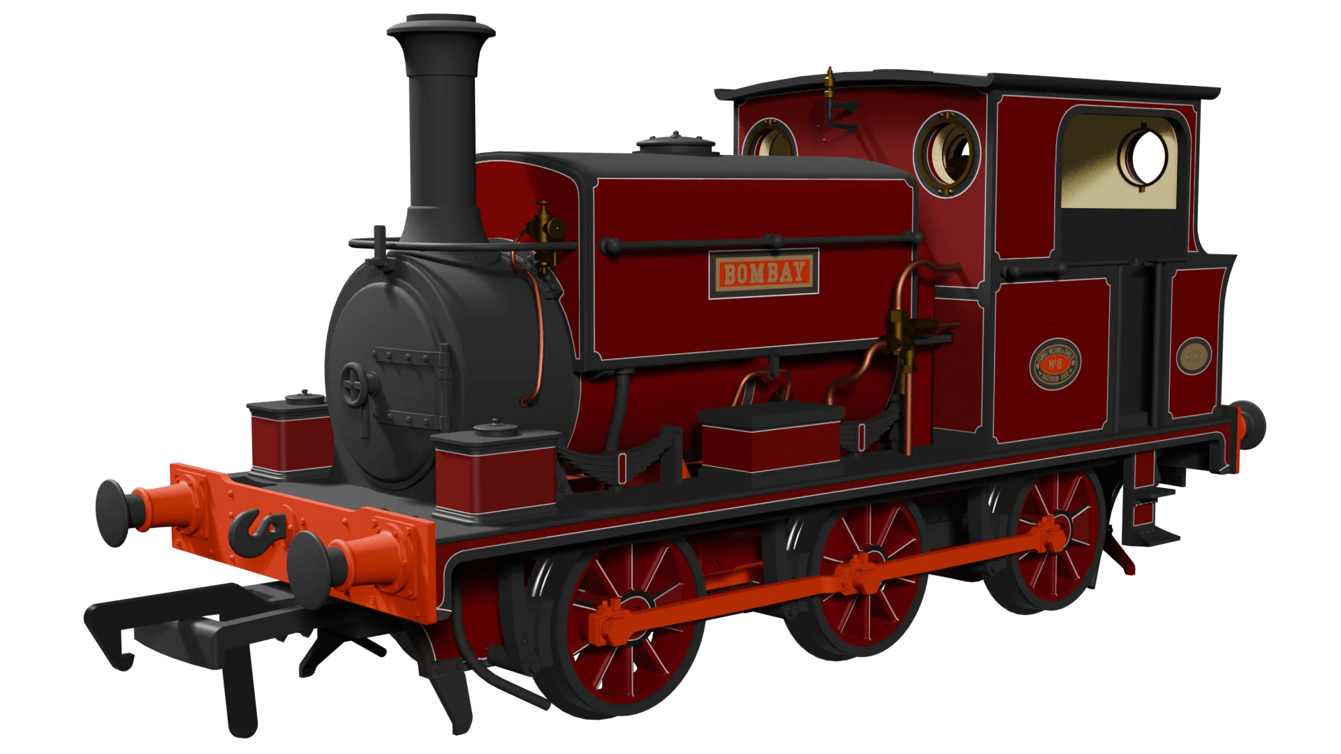 Rapido Trains UK Manning Wardle L Class 'Bombay' in Lined Red 060ST