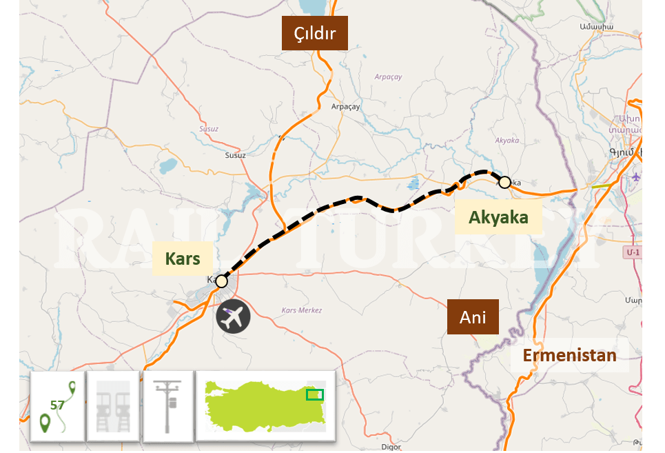 Kars Akyaka train Rail Turkey En