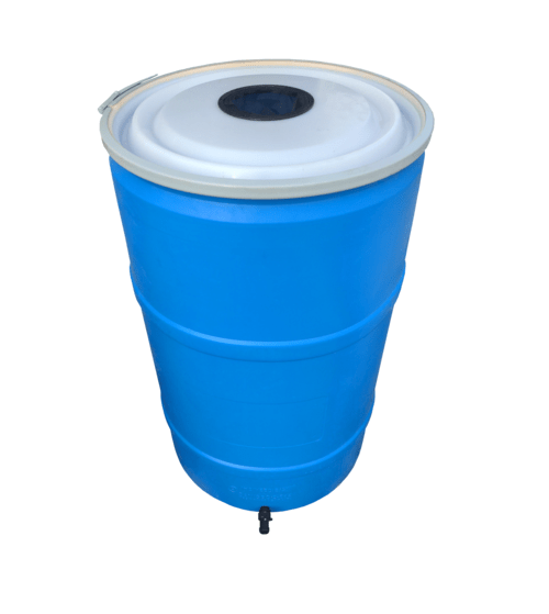 Blue Rain Barrel 220L / 55 Gallon RainBarrel.ca