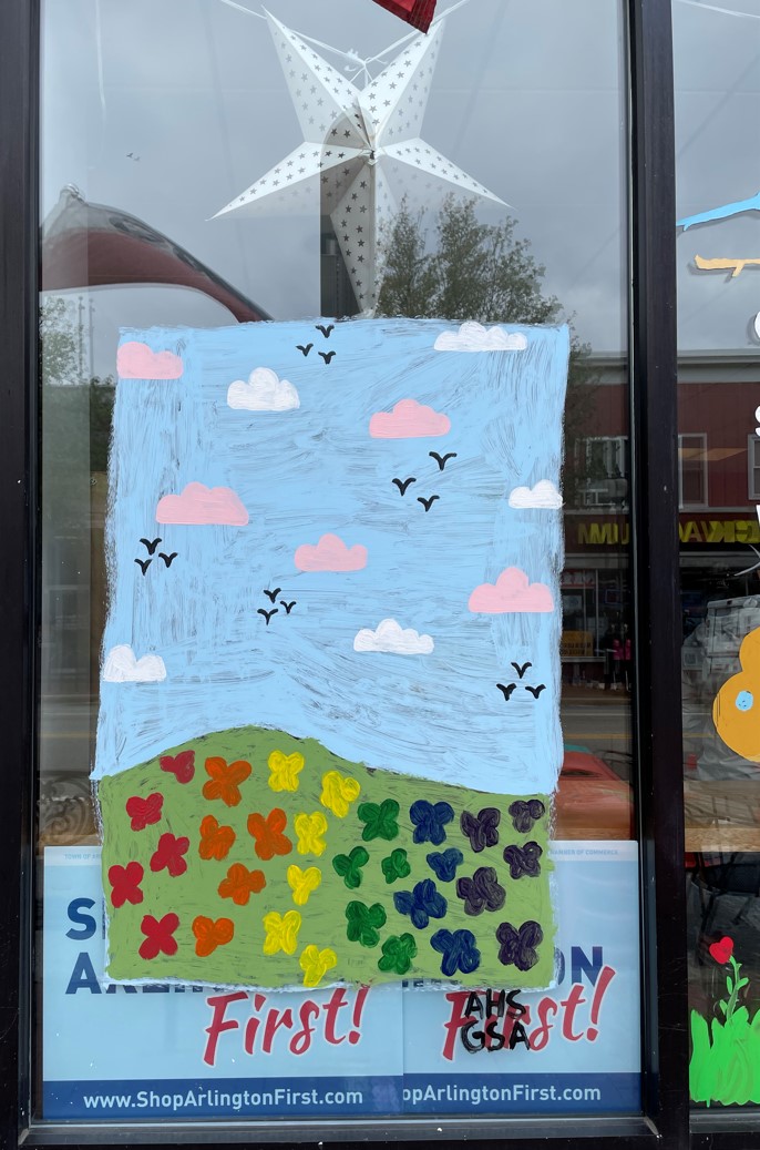 Arlington Heights Window Painting Arlington, MA Rainbow Commission