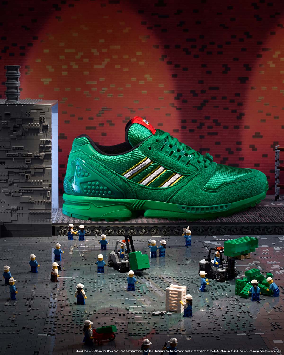 Adidas Originals LEGO ZX 8000 ‘Bricks’ collection. Rainbow Bricks