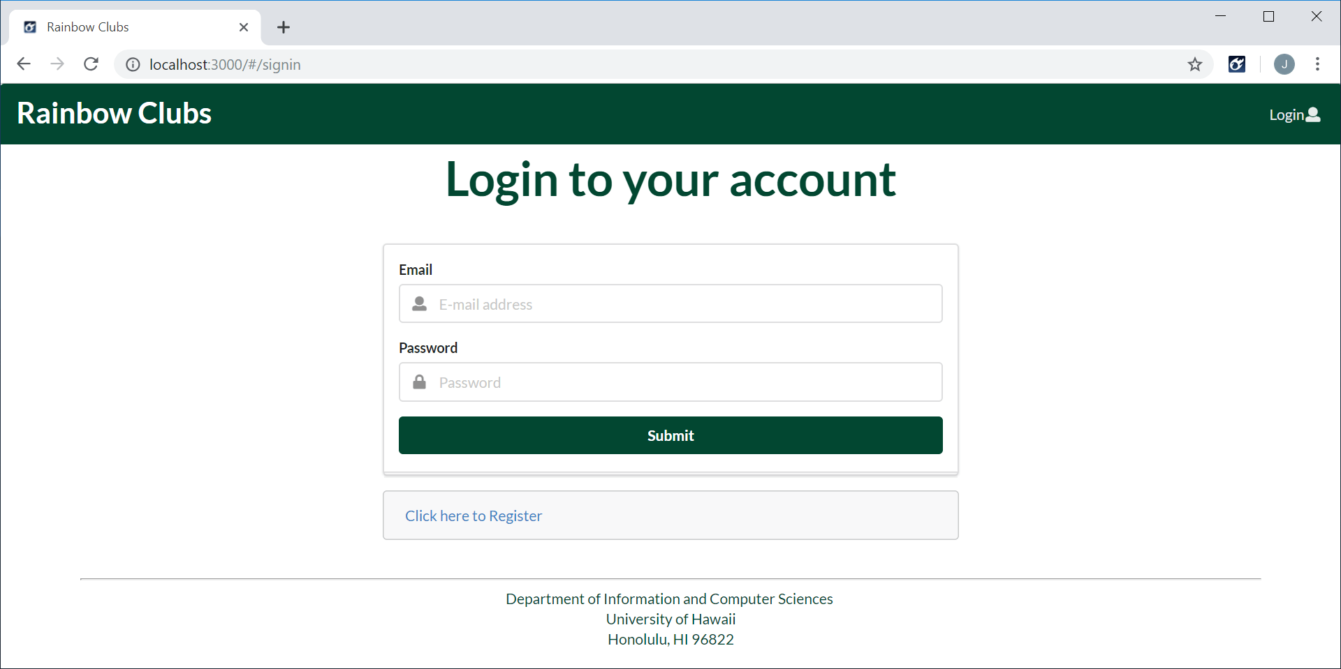 Rainbow Clubs A centralized directory for UH Manoa student clubs