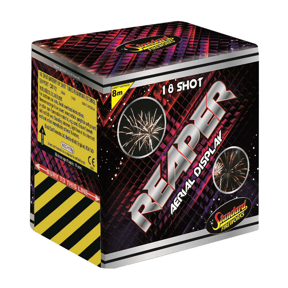 Reaper 18 Shots by Standard Fireworks Rainbow Fireworks