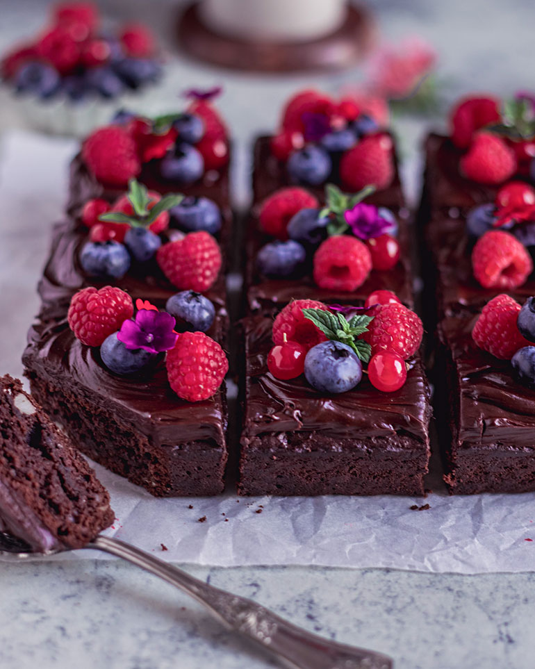 Double chocolate brownies Rainbow in my kitchen