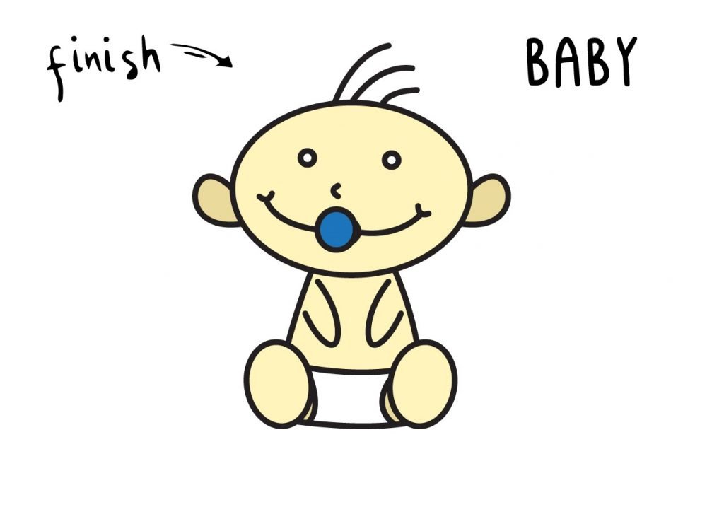 How To Draw a Cute Cartoon Baby Rainbow Printables
