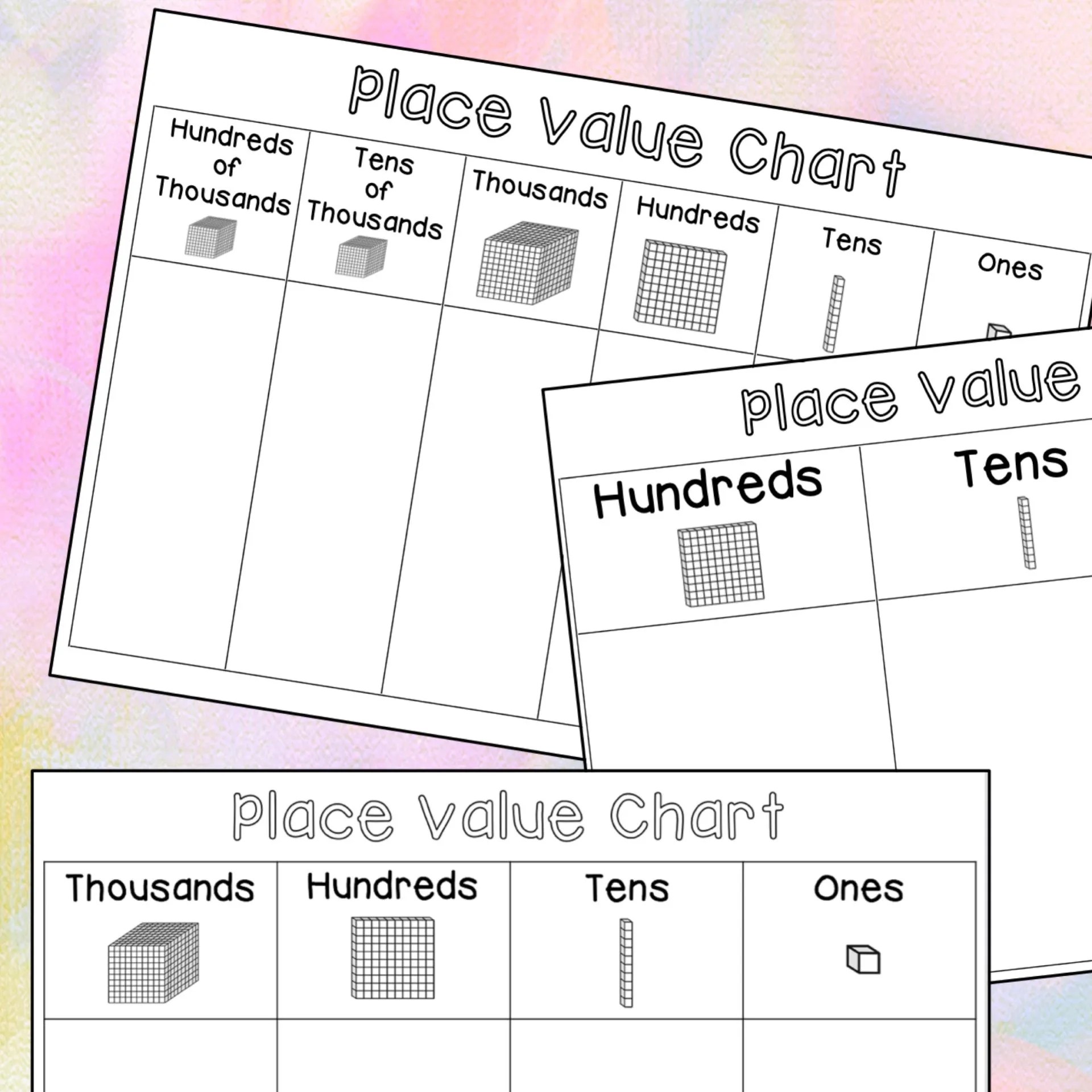 Place Value Mats 2digit To 7digit Numbers Free