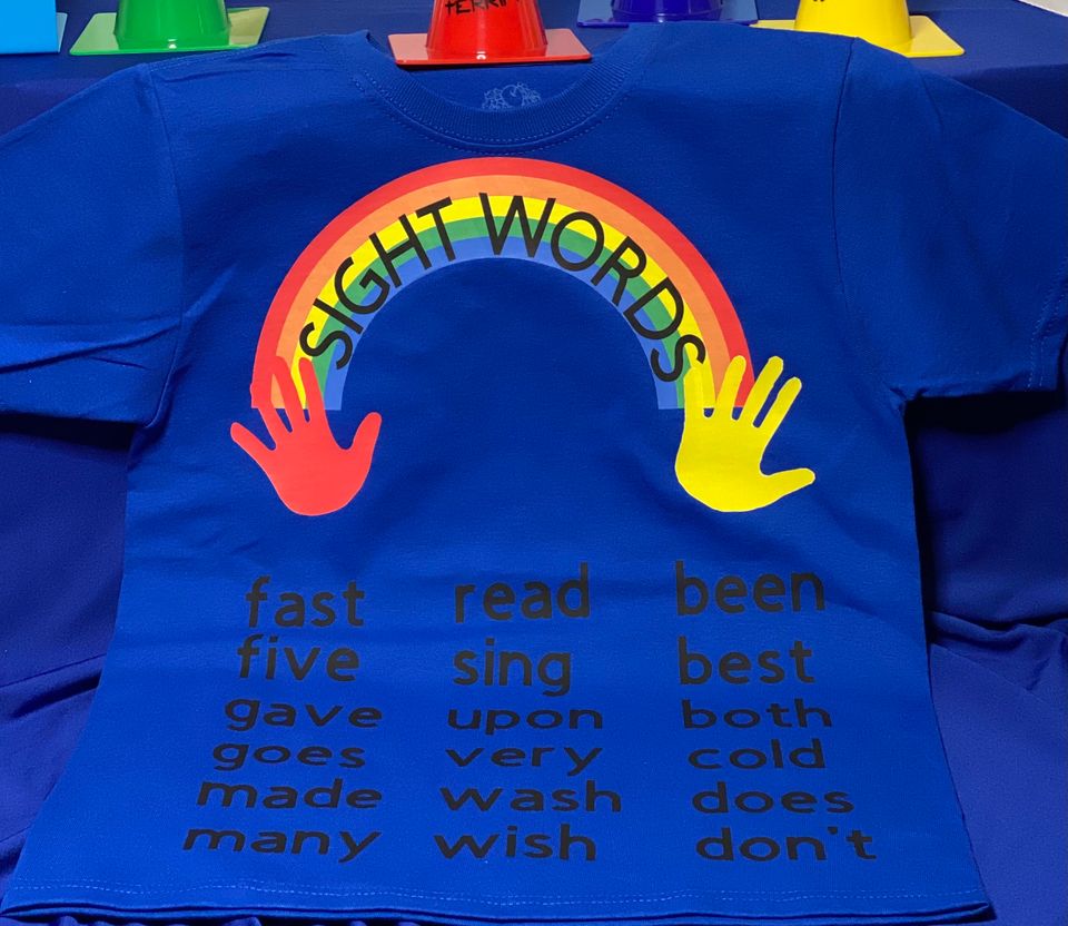 2nd Grade Sight Word Shirt (Blue) Rainbows Of Learning