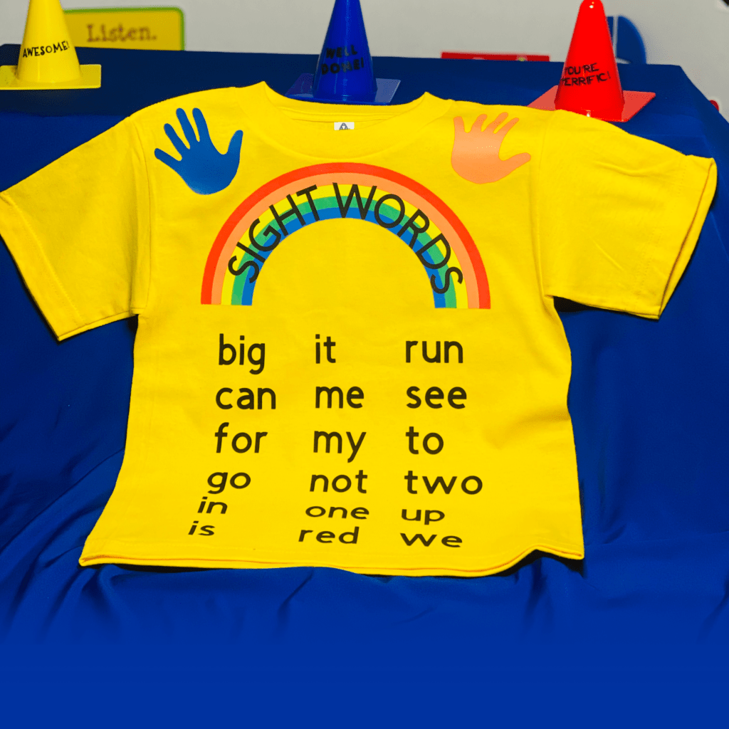 PreK Sight Word Shirt Rainbows Of Learning