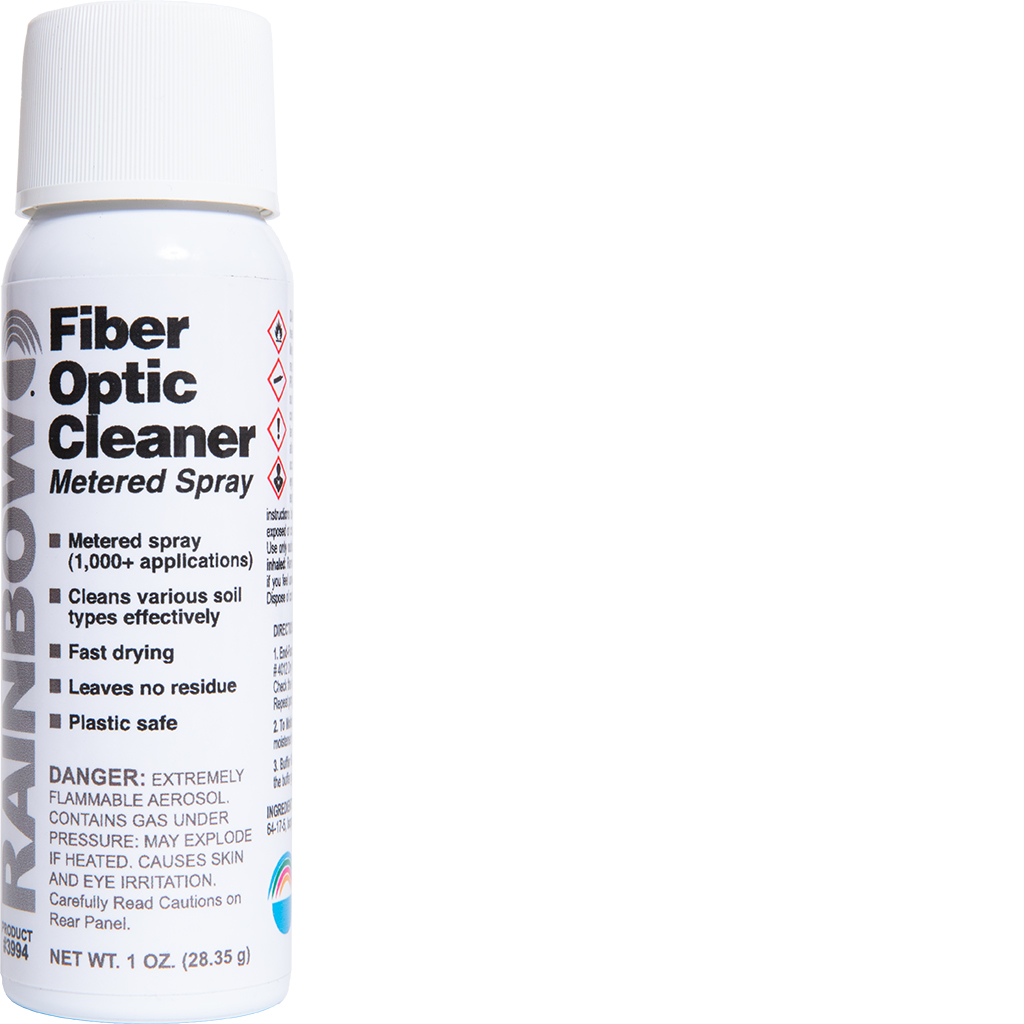 Fiber Optic Cleaner Metered Spray Rainbow Technology