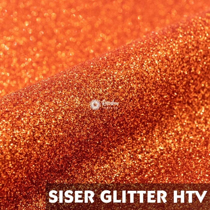 Siser Moda Glitter 2 HTV Ember Orange Rainbow Vinyl Co