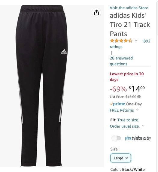 Kids Adidas pants Raining Deals