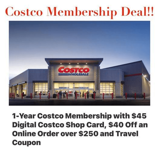 Costco Membership Raining Deals