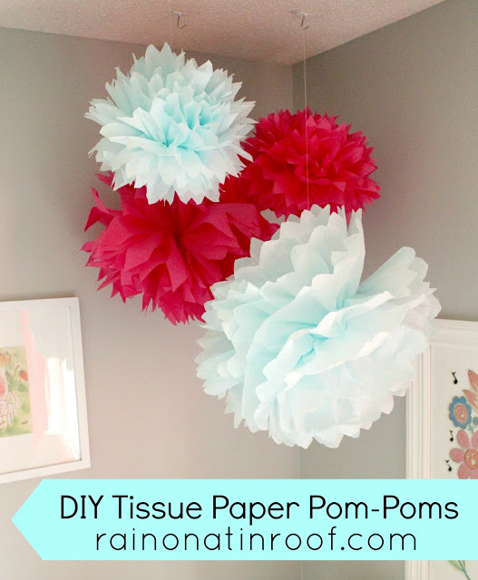 How to Make Tissue Paper Pom Poms - Fun and Easy Party Decorations