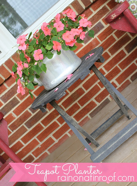 Old Teapot turned into a Flower Pot