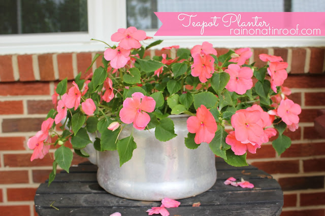 Teapot Planter: Flower Pot made out of an old Teapot