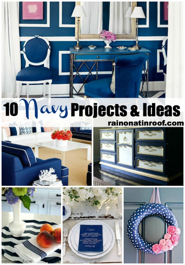 10 Navy Projects and Ideas {rainonatinroof.com}  #navy #diy