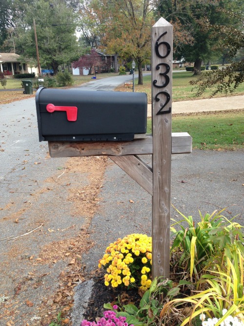 Mailbox Makeover in less than an hour {rainonatinroof.com} #mailbox #makeover #thompsons