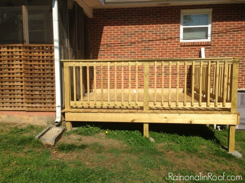 Can You Stain Pressure Treated Wood - The New Deck Before - Rain on a Tin Roof