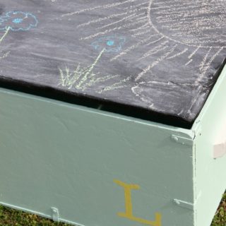 Army Locker turned Toy Box via RainonaTinRoof.com #makeover #armylocker #toybox #homeright #finishmaxpro