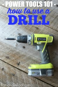 Great guide for the basics of using a drill and seeing what all it can do! Power Tools 101: How to Use a Drill via RainonaTinRoof.com