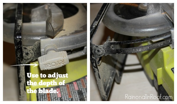 Adjusting the depth of a circular saw blade - Rain on a Tin Roof