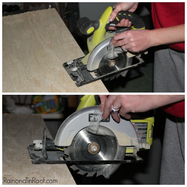 Cutting Wood with a Circular Saw - Rain on a Tin Roof