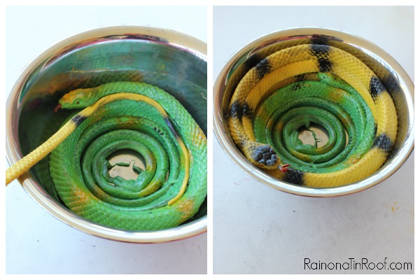 Had no clue you could do something like this with a heat gun! So many possibilities! DIY Gold Snake Bowl via RainonaTinRoof.com