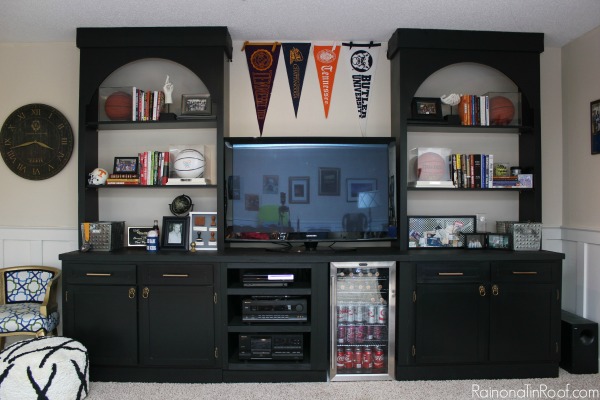 Wow! Big change - love the black on black. Man Cave Makeover: The Built-Ins