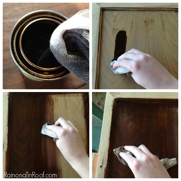 How to restain wood.