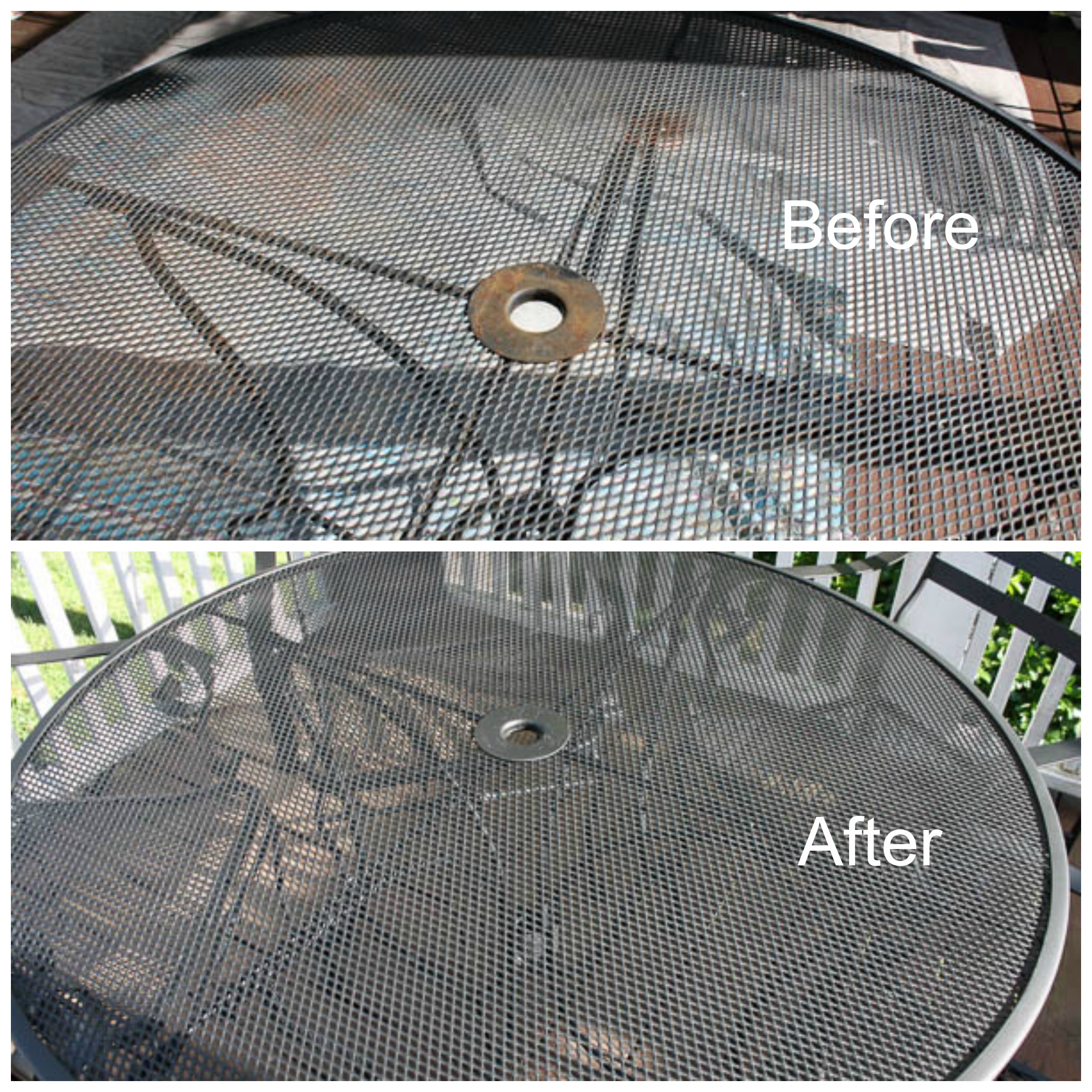 Outdoor Metal Table Makeover