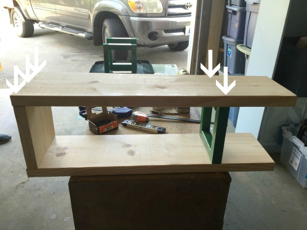 How to Build a Bookcase - attaching the shelves - Rain on a Tin Roof