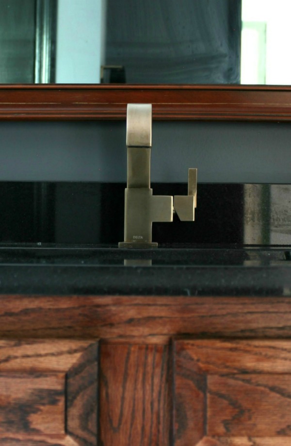 Delta Champagne Bronze Faucet from Vero Collection - Rain on a Tin Roof