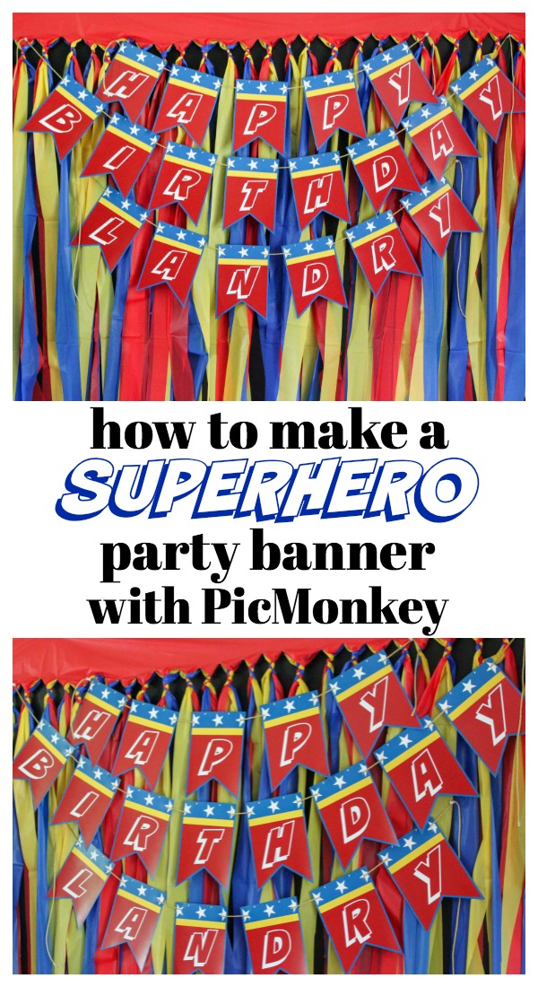 This tutorial will teach you how to make a party banner with PicMonkey. Customize the DIY party banner with your party theme - easy DIY Party Decor!