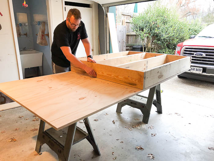 Playroom Stage - cutting the top of the stage - Rain on a Tin Roof