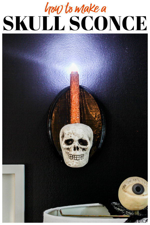 Easy DIY Skull Sconce for Halloween